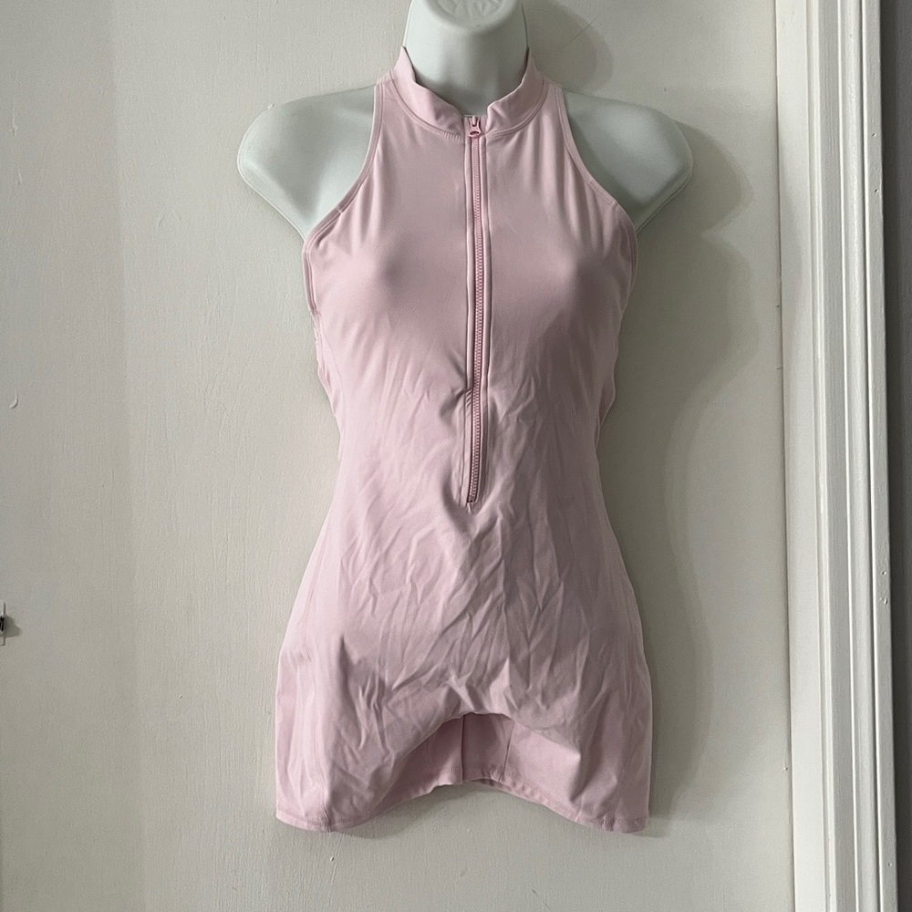 Keep that pump Pink Racerback Ruched Dress - Picture 2 of 6